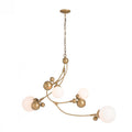 Ondrian Pendant, 3-Light, Standard Height, Sterling, Sand Glass, 24"W (138552-SKT-STND-85-SS0032 5D6U28)