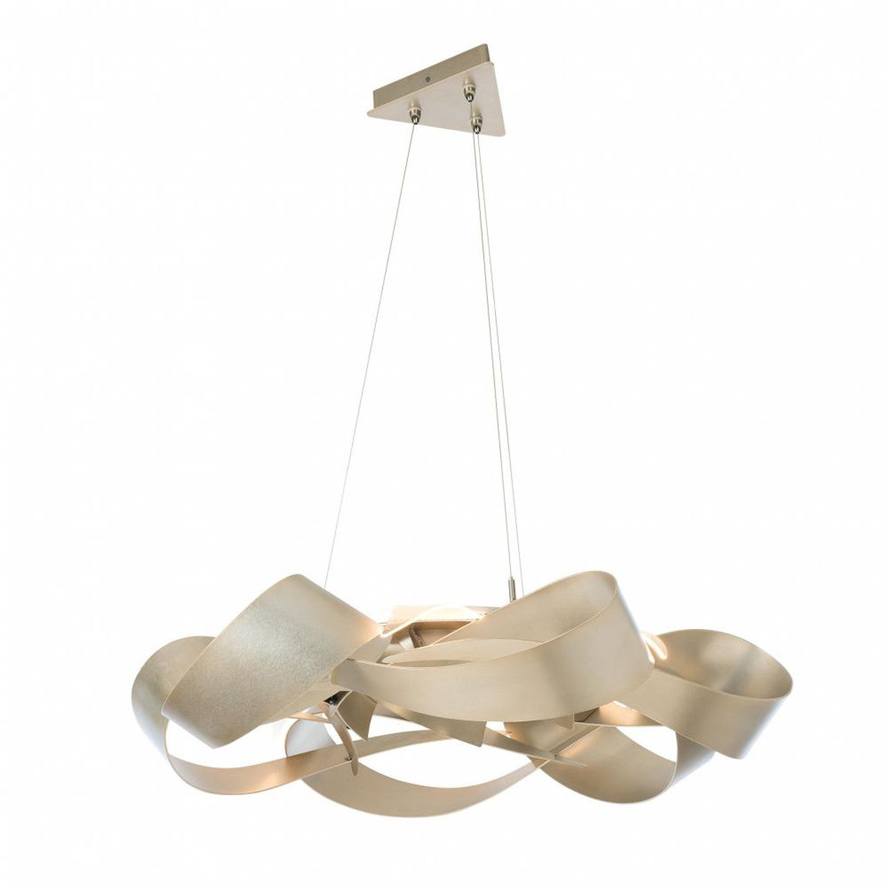 Aerial Pendant, 5-Light, Short Height, Sterling, Frosted Glass, 47.5"W (137865-SKT-SHRT-85-FD0626 5D6U24)