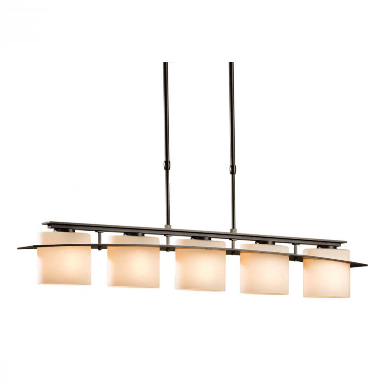 Celesse Pendant, 6-Light, Standard Height, Natural Iron, Frosted Glass Tube, 59.7"W (138920-SKT-STND-20-82 3W4MD6)