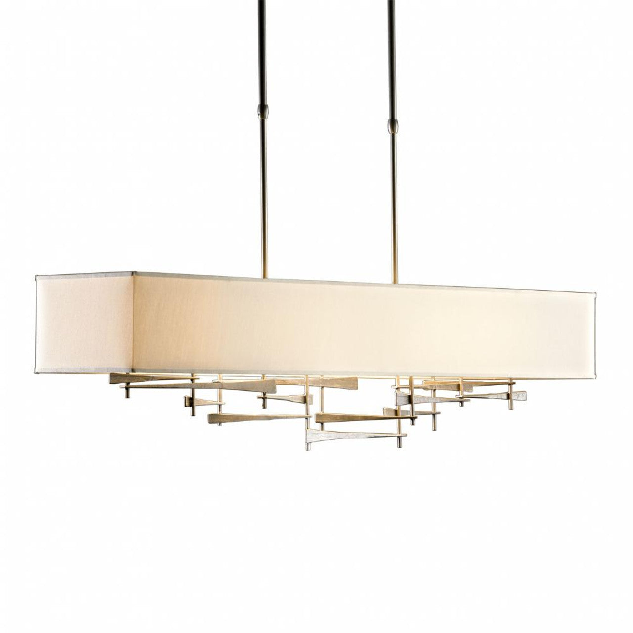 Arc Ellipse Pendant, 5-light, Long Height, Sterling, Opal Glass, 5.25"W (137525-SKT-LONG-85-GG0182 5D6T1H)