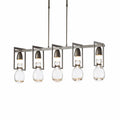 Arc Ellipse Pendant, 5-Light, Short Height, Sterling, Opal Glass, 5.25"W (137525-SKT-SHRT-85-GG0182 5D6T1J)