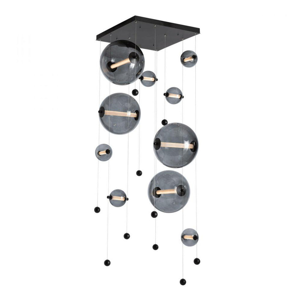 Celesse Pendant, 6-Light, Standard Height, Soft Gold, Frosted Glass Tube, 59.7"W (138920-SKT-STND-84-85 5D6U36)