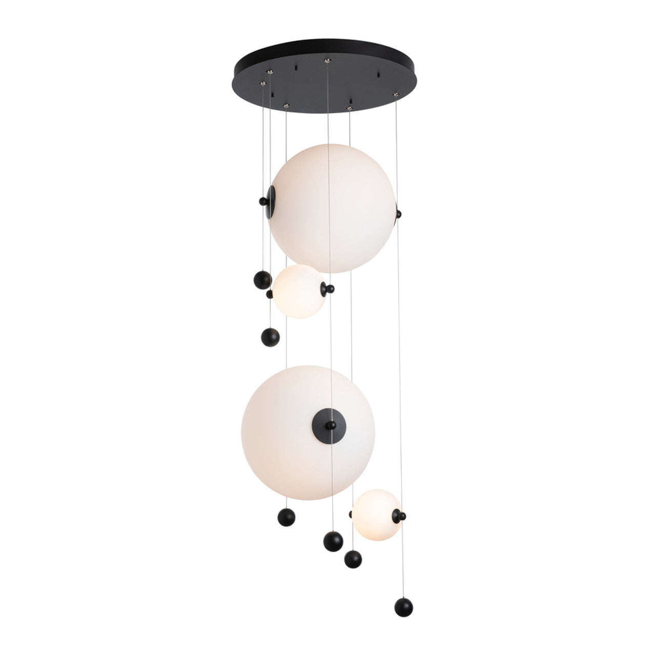 Abacus Pendant, 10-Light, Standard Height, LED, Sterling, Abacus Opal Glass, 27.2"W (139051-LED-STND-85-GG0694 5D6W0C)