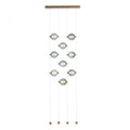 Abacus Pendant, 9-Light, Standard Height, LED, Dark Smoke, Abacus Opal Glass, 5.5"W (139057-LED-STND-07-GG0668 5CQEW6)