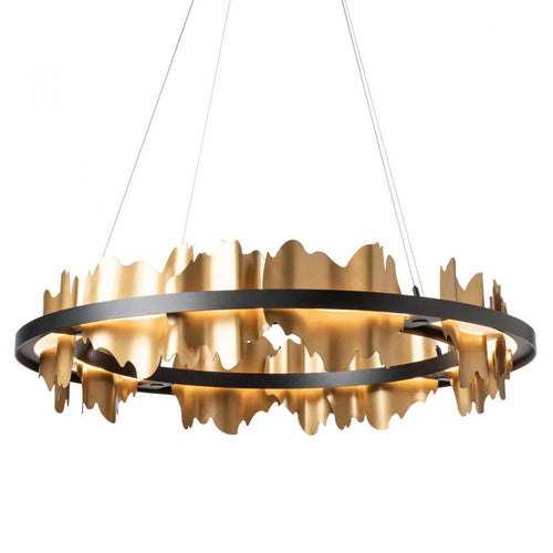 Black Metal chandelier - Una Harbor for dining room view 1