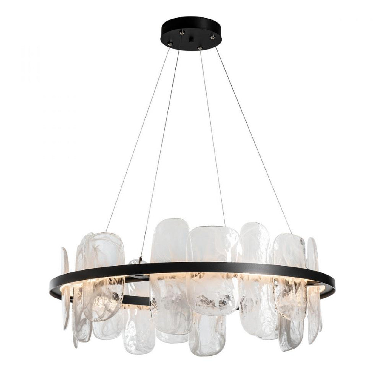 Vitre Pendant, 1-Light, Standard Height, LED, Bronze, White Swirl Glass, 38"W (139660-LED-STND-05-YR0708 5D9RRF)
