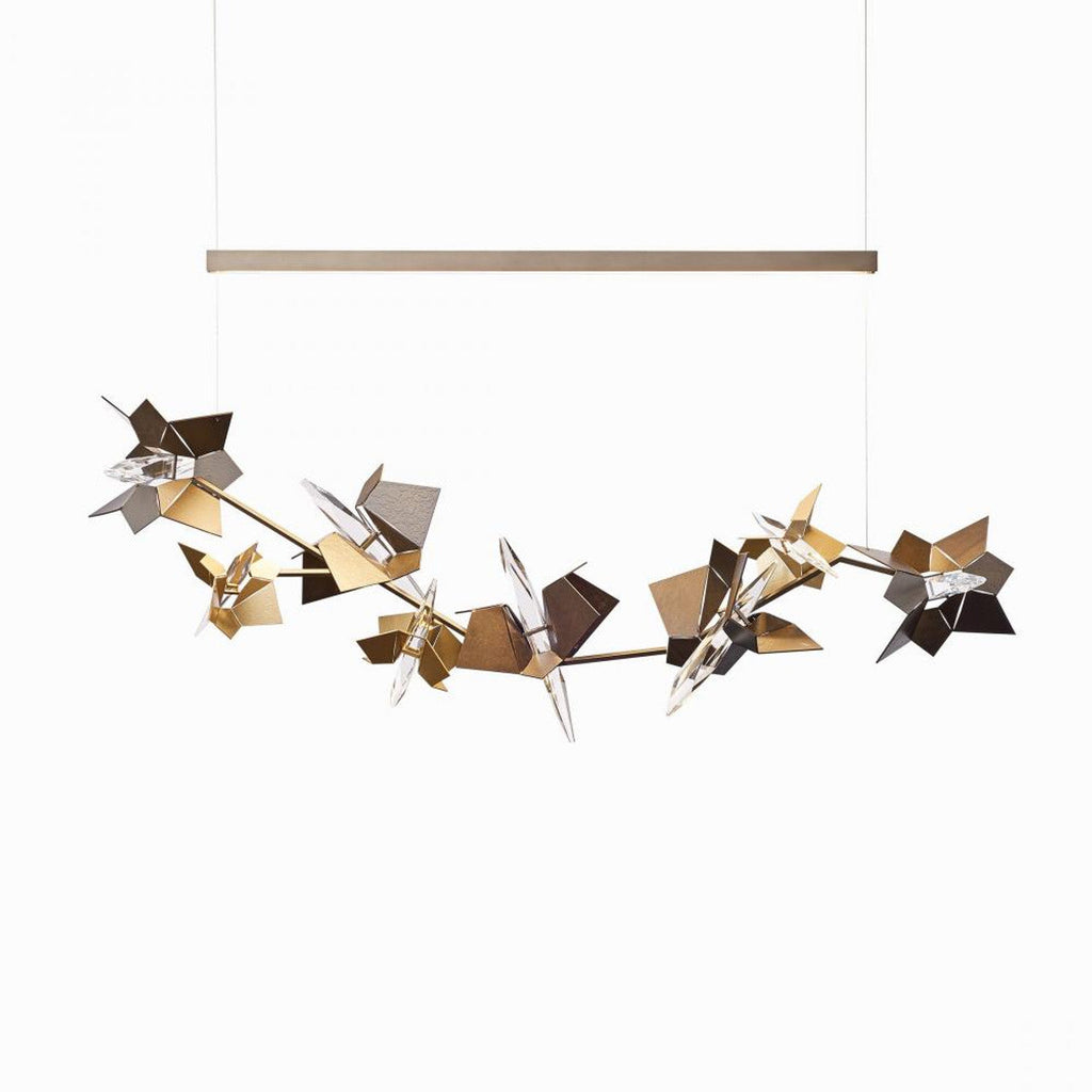 Cityscape Pendant, 1-Light, Standard Height, LED, Sterling, 38"W (139910-LED-STND-85-82 5DDRFC)