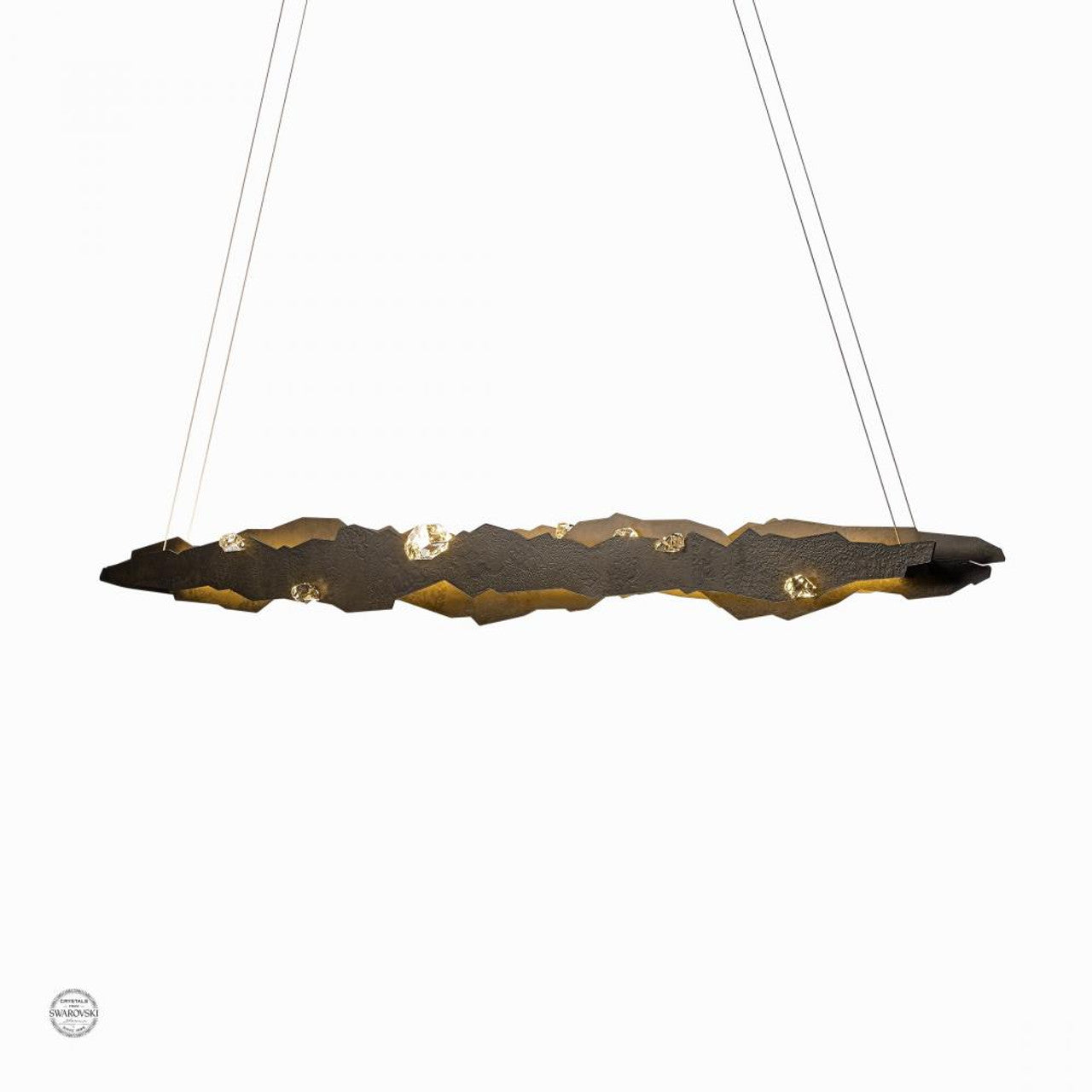 Belladonna Pendant, 1-Light, Standard Height, LED, Black, 19.5"W (139813-LED-STND-10-85-CR 5DDQJE)
