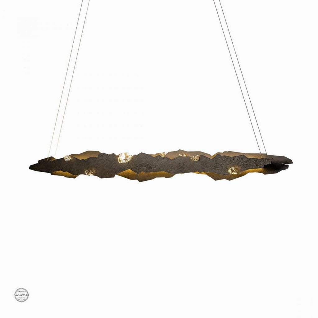 Trove Pendant, 1-Light, Standard Height, LED, Vintage Platinum, Swarovski Crystal, 5.9"W (139860-LED-STND-82-CR 5DDRF4)