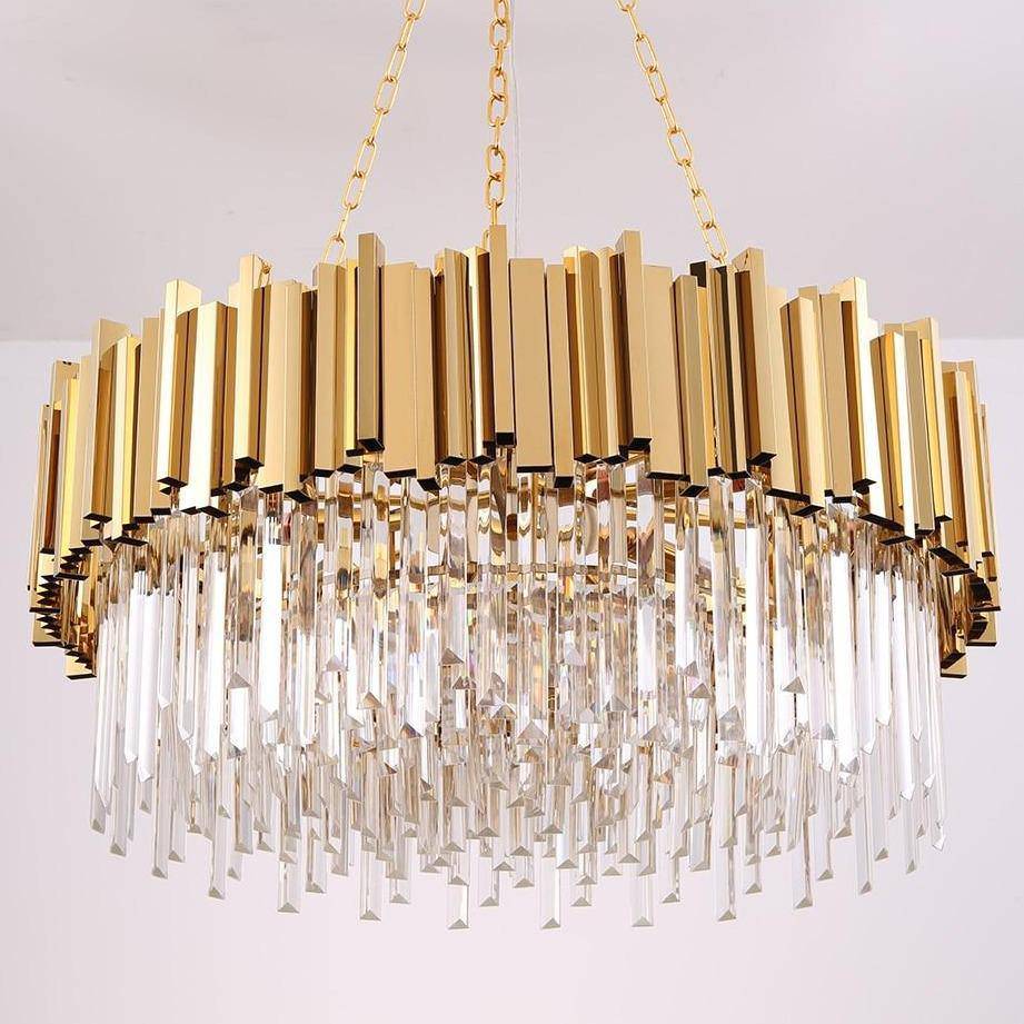Clear Crystal Round chandelier - Nova House for dining room view 2