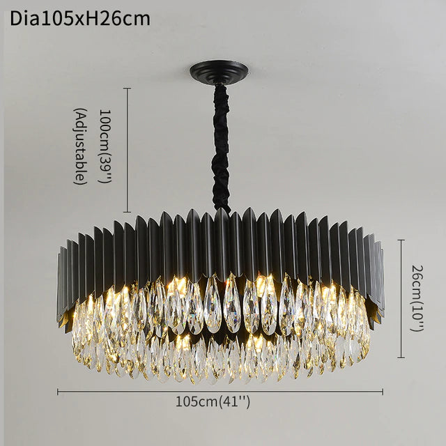 Clear Crystal chandelier - Talia House for dining room view 11