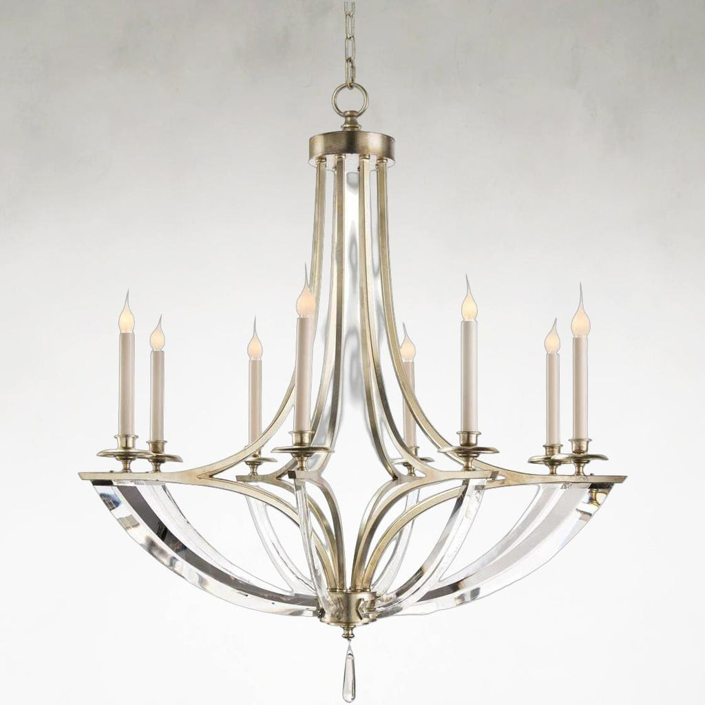 Silver Crystal chandelier - Hollis Stone for dining room view 5