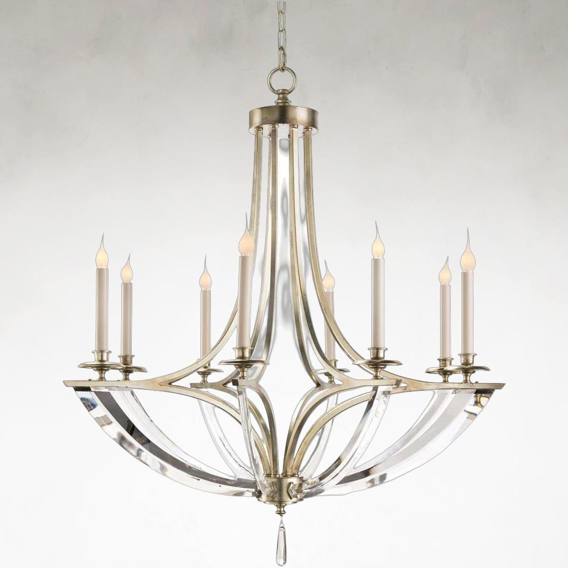 Silver Crystal chandelier - Hollis Stone for dining room view 5