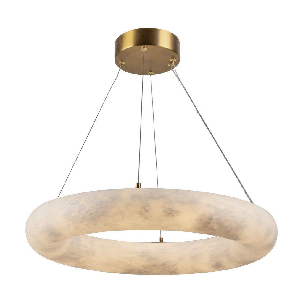 White Alabaster chandelier - Zelia Court for dining room view 1