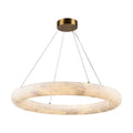White Alabaster chandelier - Faye Court for dining room view 1
