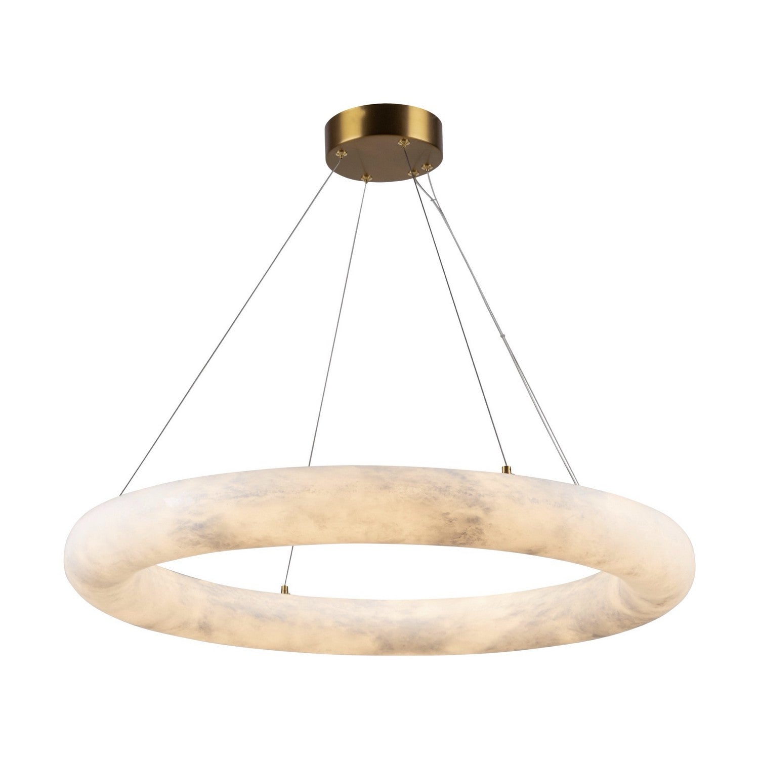 White Alabaster chandelier - Faye Court for dining room view 1