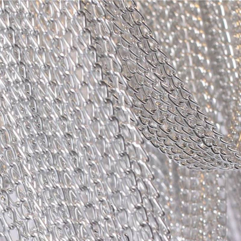 Silver Steel chandelier - Jessa Lane for dining room view 5