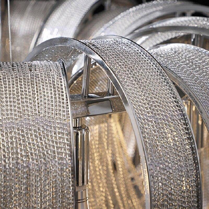 Silver Steel chandelier - Jessa Lane for dining room view 4