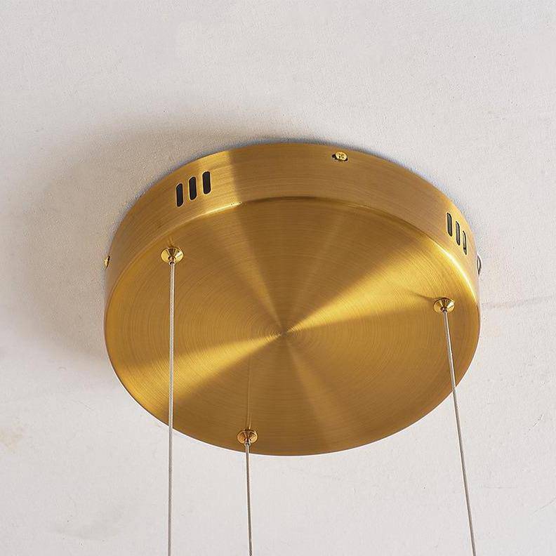 Gold Crystal Linear chandelier - Onda Court for dining room view 6