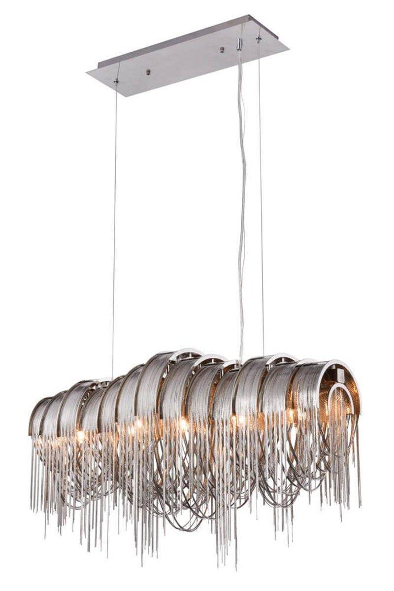 Silver Steel chandelier - Zelia Lane for dining room view 9