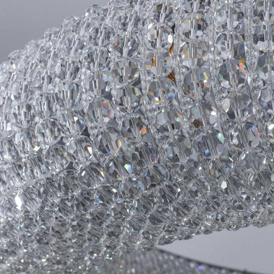 Clear Crystal Linear chandelier - Rhea House for dining room view 7