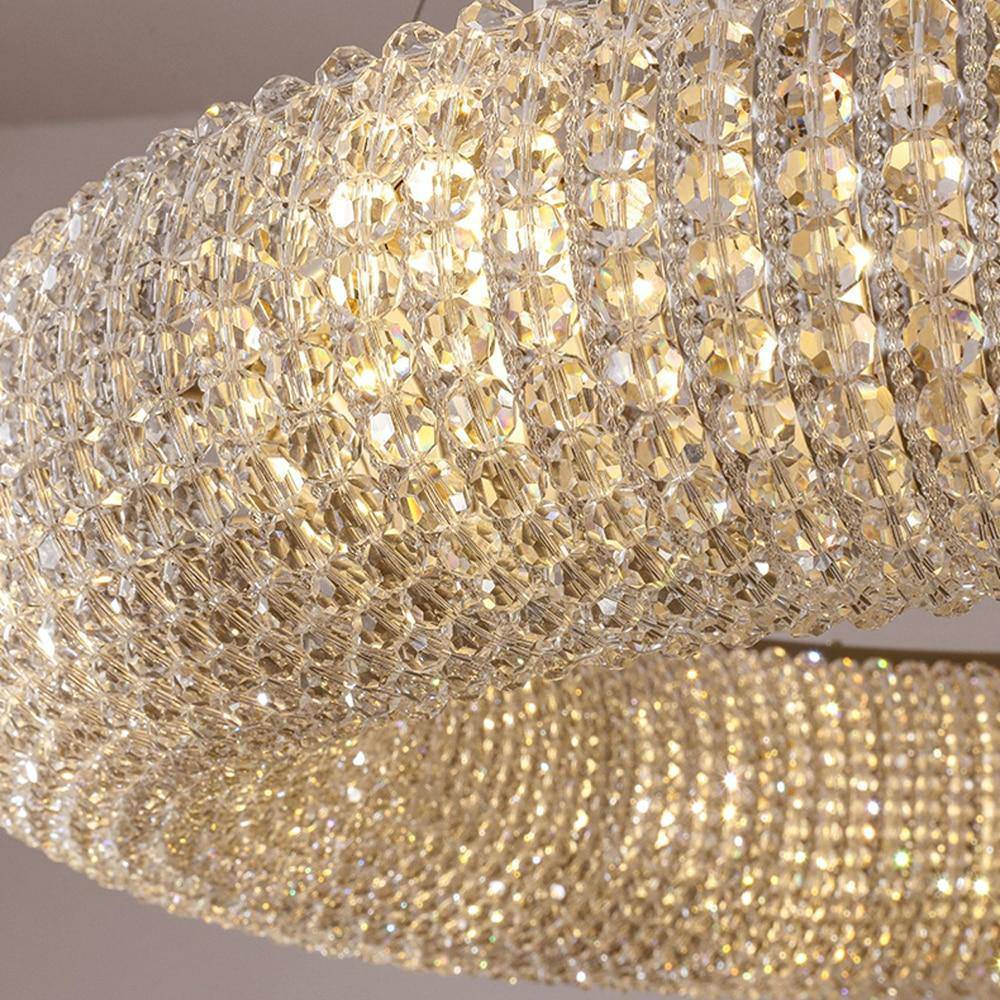 Clear Crystal Linear chandelier - Rhea House for dining room view 6