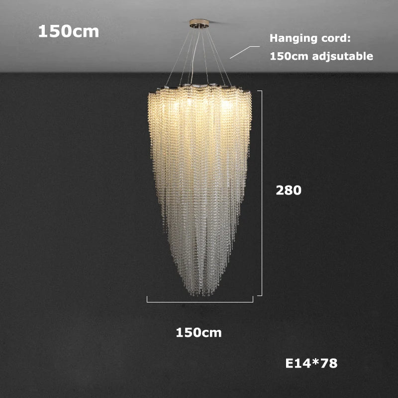 Gold Crystal chandelier - Belen House for dining room view 11