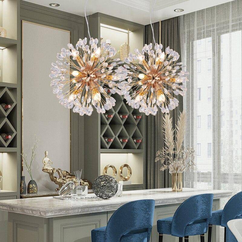 Clear Crystal Sputnik chandelier - Maia House for dining room view 1