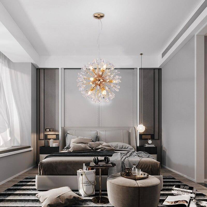 Clear Crystal Sputnik chandelier - Maia House for dining room view 3