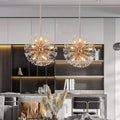 Gold Crystal Sputnik chandelier - Sable Bay for dining room view 1