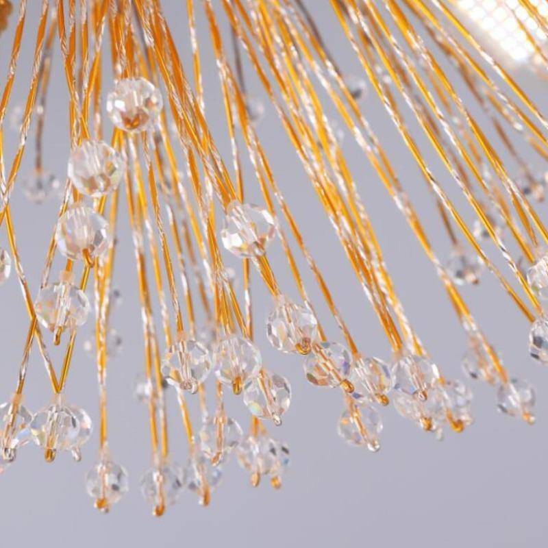 Gold Crystal Sputnik chandelier - Sable Bay for dining room view 4