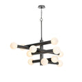 Oil Rubbed Bronze Alabaster chandelier - Ember Court for dining room view 1