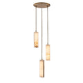 White Alabaster Linear chandelier - Haven Court for dining room view 1