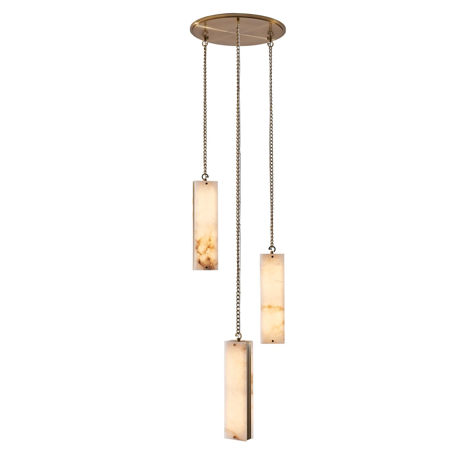 White Alabaster Linear chandelier - Haven Court for dining room view 1