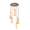 White Alabaster Linear chandelier - Xara Court for dining room view 1