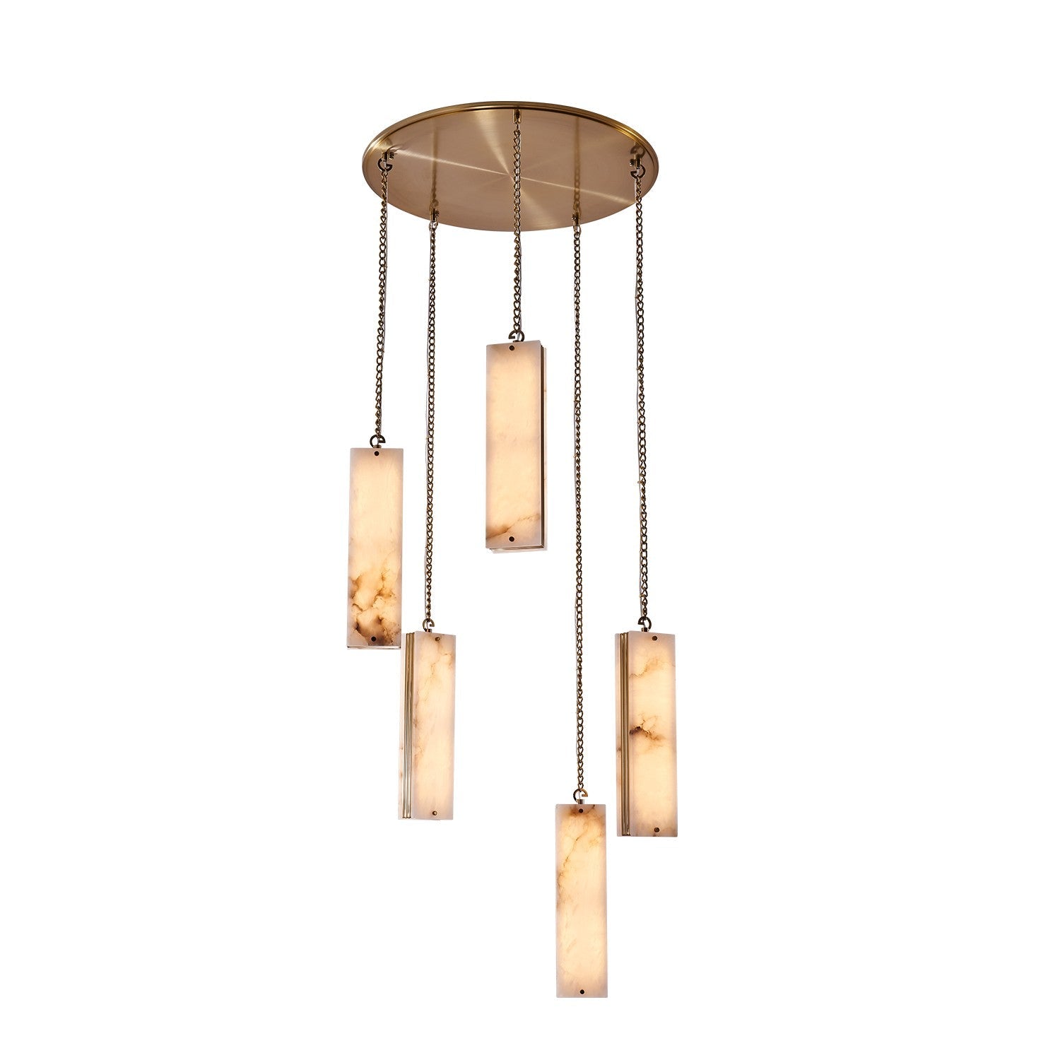 White Alabaster Linear chandelier - Xara Court for dining room view 1