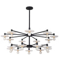 Matte Black Alabaster Linear chandelier - Vale Court for dining room view 1