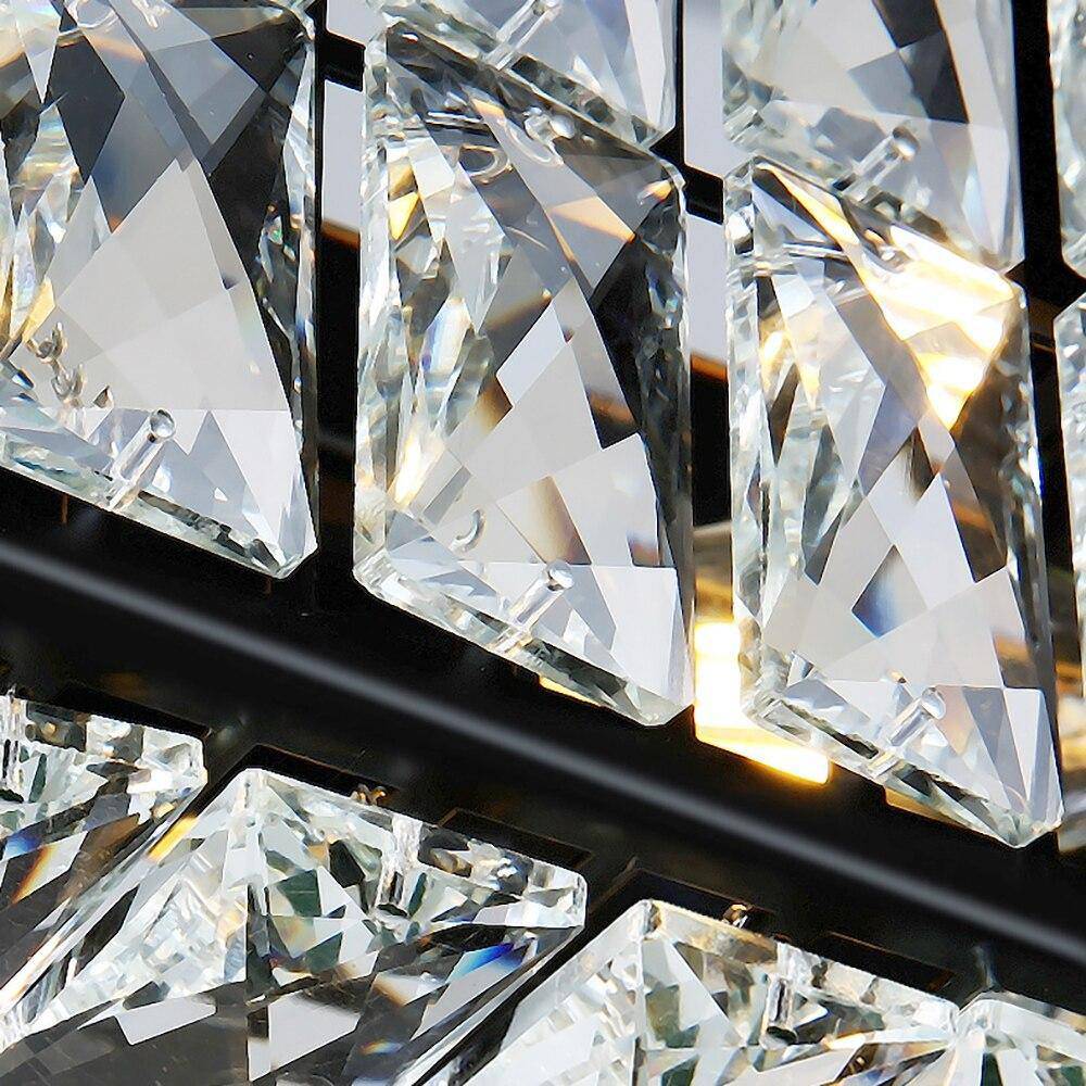 Black Crystal Linear chandelier - Orion Lane for dining room view 6