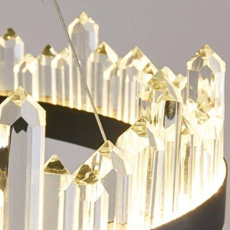 Black Crystal chandelier - Greer Bay for dining room view 6