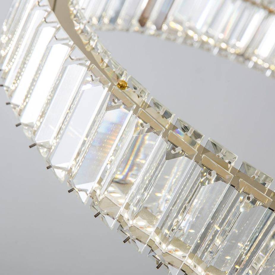 Clear Crystal Round chandelier - Gemma Bay for dining room view 3