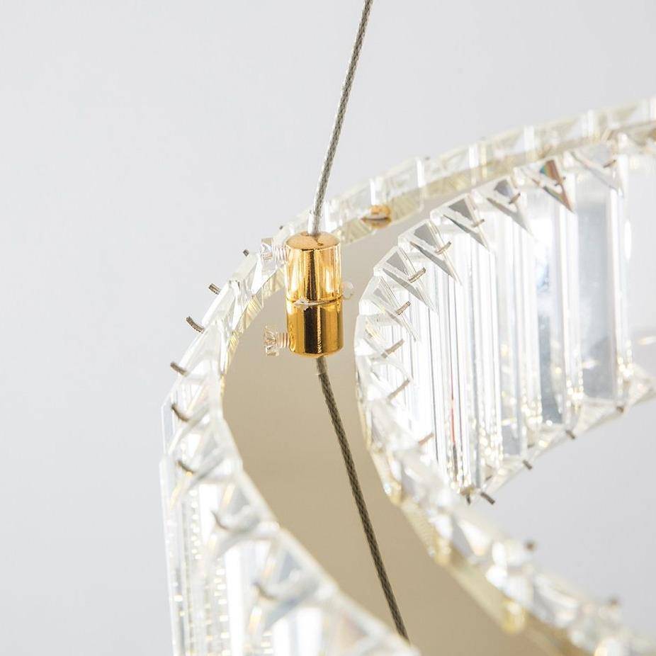 Clear Crystal Round chandelier - Gemma Bay for dining room view 4