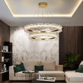 Clear Crystal Round chandelier - Juno Bay for dining room view 1