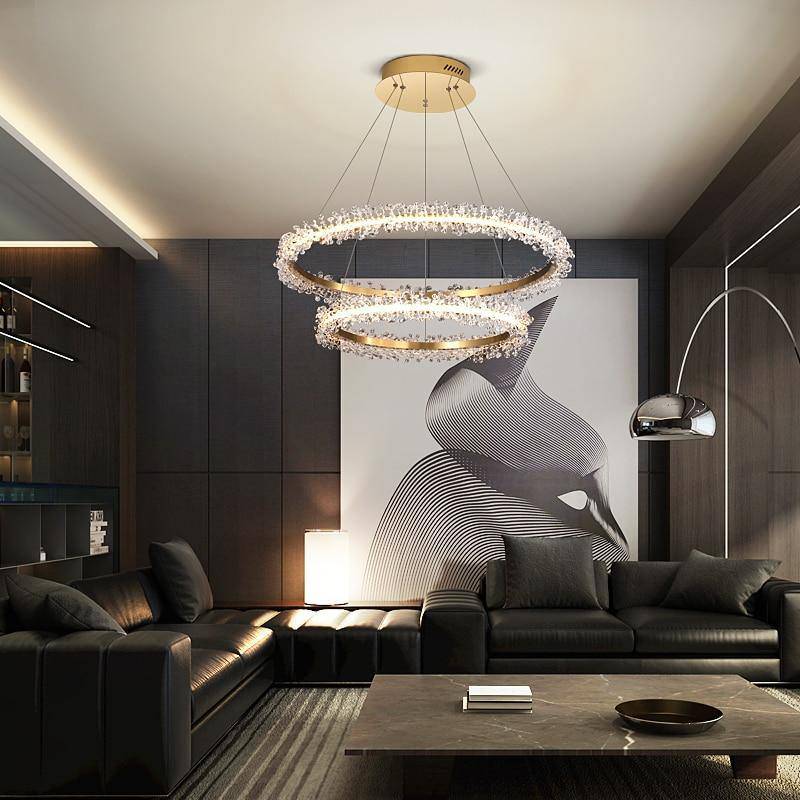 Clear Crystal Round chandelier - Juno Bay for dining room view 2
