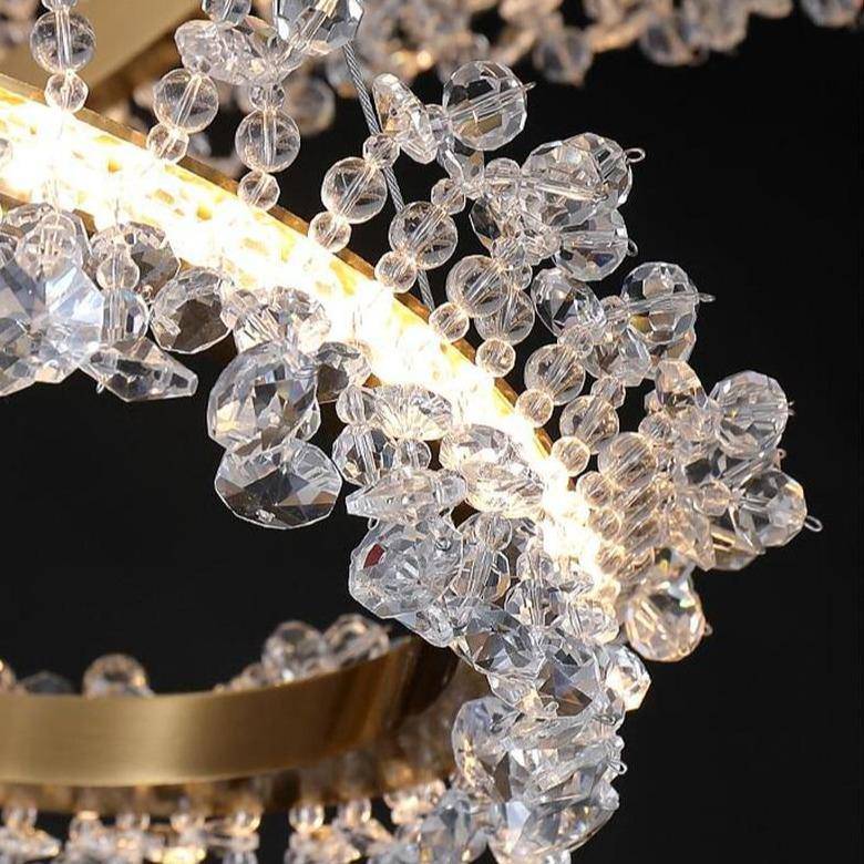 Clear Crystal Round chandelier - Juno Bay for dining room view 3