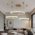 Clear Crystal Round chandelier - Rumi Court for dining room view 1