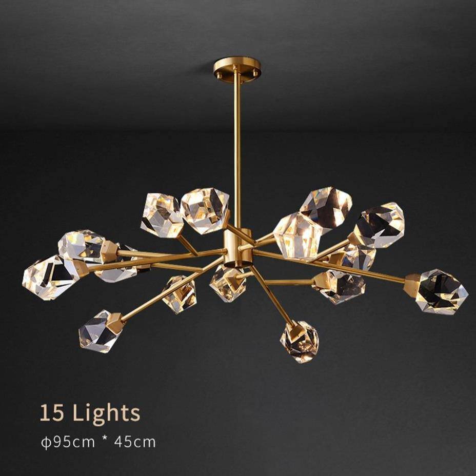 Clear Crystal Round chandelier - Celia Bay for dining room view 3