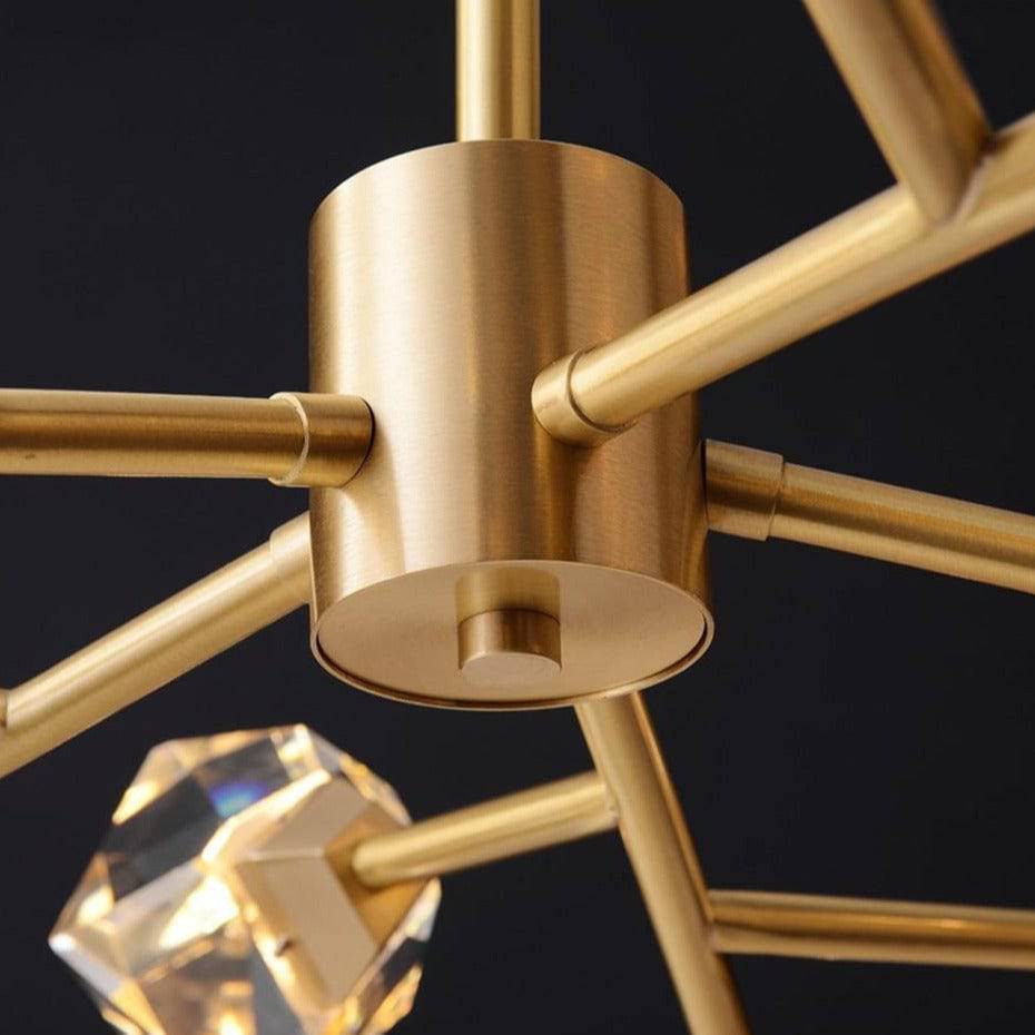 Copper Crystal chandelier - Yule House for dining room view 4