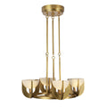 Antique Brass Alabaster chandelier - Quinn Court for dining room view 1
