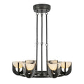 Bronze Alabaster chandelier - Aria Court for dining room view 1