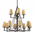 Black Iron Candle chandelier - Dune Meadow for dining room view 1